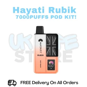 Juicy Peach Hayati Rubik 7000 7K Puff Pod Kit - £6.99