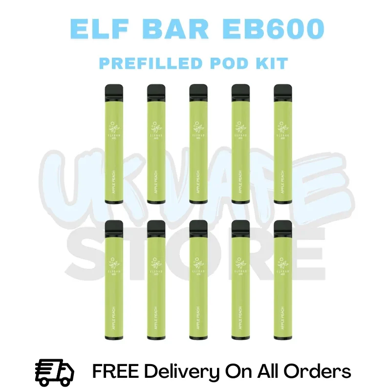 Apple Peach ELF Bar EB600 Box Of 10