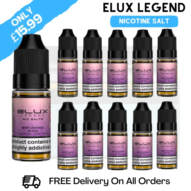 Berry Lemonade Elux Legend Nicotine Salt Pack Of 10