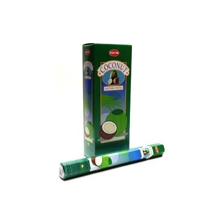 HEM Coconut 9″ Incense Sticks – Hex Box (20g)