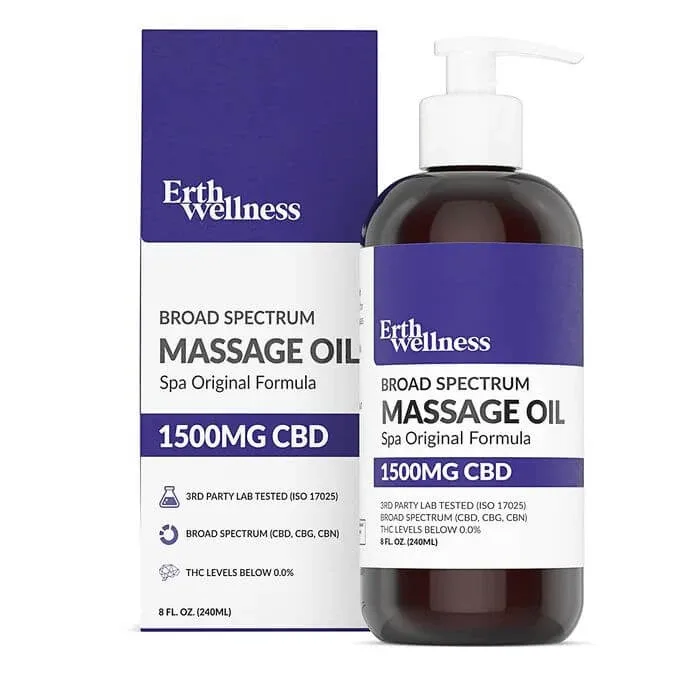 Spa Original Massage Oil CBD Topical Relaxation by Erth Wellness (Former ERTH Hemp)