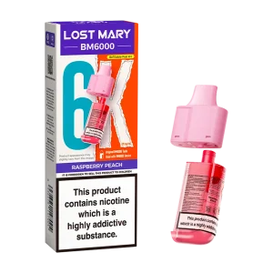 Raspberry Peach Lost Mary BM6000 Refill Pack