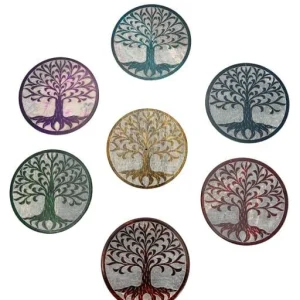 ZenN - Tree Of Life 7 Chakra Colours Round Ash Catcher