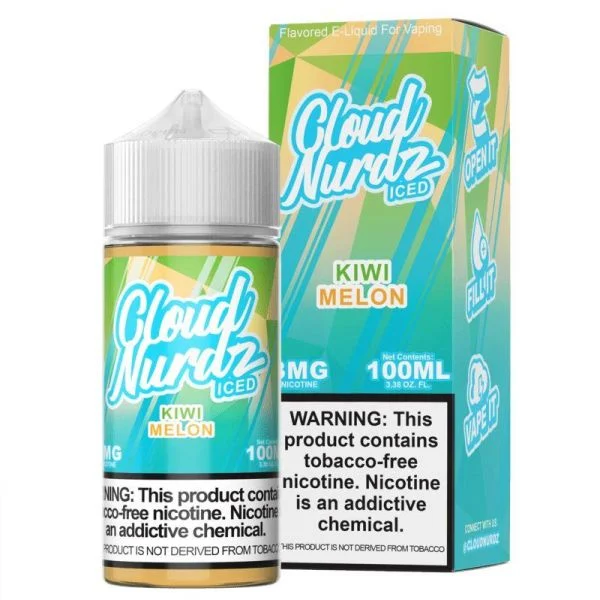 Cloud Nurdz Kiwi Melon Iced E-liquid - (100mL)