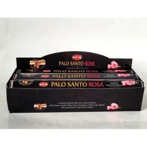 HEM Incense Sticks - Palo Santo Rose 9″ Incense Sticks – Hex Box (20g)