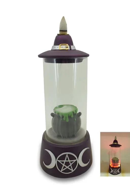 ZenN - Cauldron LED Backflow Incense Burner 4.1x4.1x9.3”