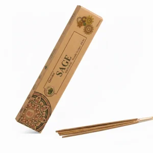 Goloka Organika – Sage 9″ Incense Sticks (15g)