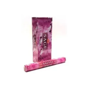 HEM Sage 9″ Incense Sticks – Hex Box (20g)