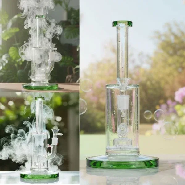 Xtreme - 10" Matrix Percolator Glass Water Bong w/ Colour Edge - Image 2