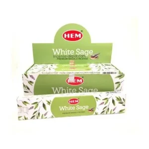 HEM – White Sage Premium Hand-Rolled Masala Incense (15g)