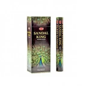 HEM Sandal King 9″ Incense Sticks – Hex Box (20g)