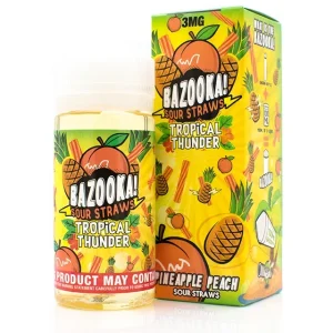 Bazooka Sour Straws Tropical Thunder Pineapple Peach