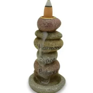 ZenN - Big Rock Tower Carved Backflow Incense Burner 4.3x3.7x7.3”