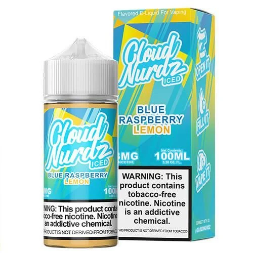 Cloud Nurdz Blue Raspberry Lemon Iced E-liquid - (100mL)