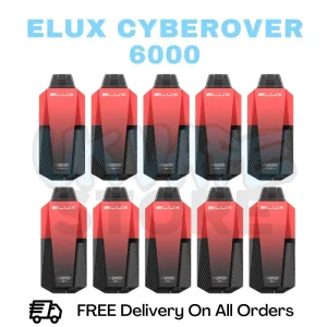 Straw Rasp Cherry Elux CyberOver 6000 Box Of 10
