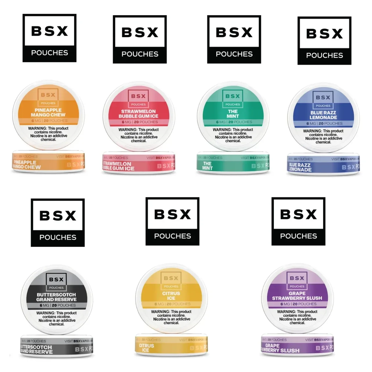 Strawmelon Bubblegum Ice | BSX Nicotine Pouches | 20ct - Image 2