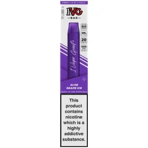 IVG Disposable Air Bar Plus- Aloe Grape Ice