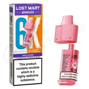 Juicy Lychee Lost Mary BM6000 Refill Pod