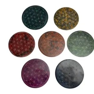 ZenN - Flower Of Life In Seven Chakra Colours Ash Catcher Ash Catcher