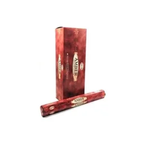 HEM Amber 9″ Incense Sticks – Hex Box (20g)