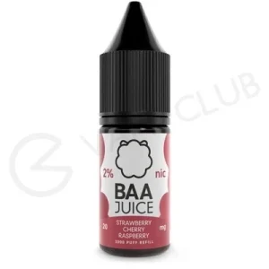 Strawberry Cherry Raspberry Nic Salt E-Liquid by Baa Juice