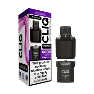Blackcurrant Passionfruit Avomi Cliq 6000 Refill Pack