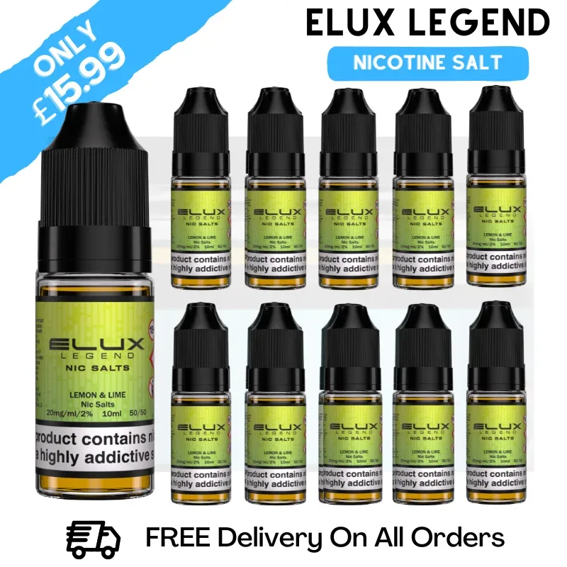 Lemon Lime Elux Legend Nicotine Salt Pack Of 10