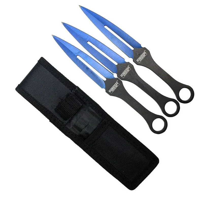 Defender-Xtreme - 7" Blue Blade Velocity Strike Knife Set