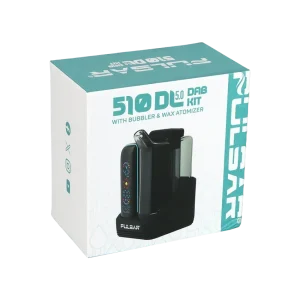 Pulsar - 510 DL 5.0 Bubbler Dab Kit w/ Wax Atomizer - Black