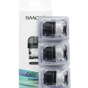 Novo 4 Empty Pod | Smok | 3Pk | 2ml (Black & Clear) (Final Closeout)