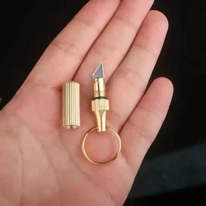 Mini Brass Keychain Pocket Knife