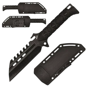 S-TEC - 10.5″ Dark Halo Fixed Blade Full Tang Knife w/ ABS Sheath