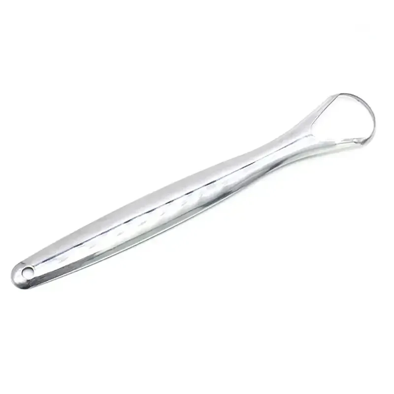 Hypoallergenic Stainless Steel Tongue Scraper - Image 2