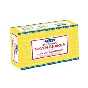 Satya Nag Champa - Seven Chakra Incense Sticks 15g