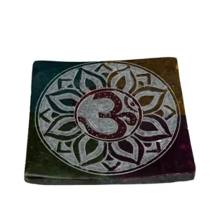 ZenN - Square Catcher w/ Engraved Om In Lotus Ash Catcher
