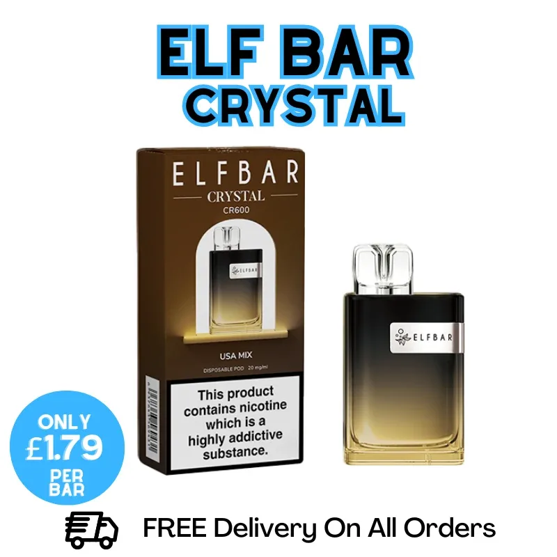 USA Mix Elf Bar Crystal 600 Disposable Kit | ONLY £1.79
