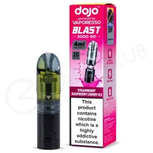 Straw-Rasp Cherry Ice Dojo Blast 2000 Go Refill Pack