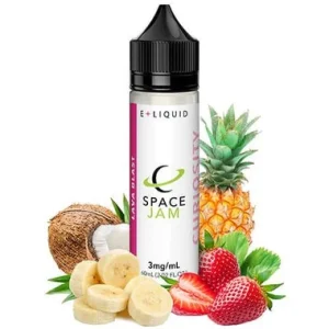 Pineapple, banana, strawberry, and coconut : Curiosity - High VG | Space Jam | 50-60ml (Final Closeout)
