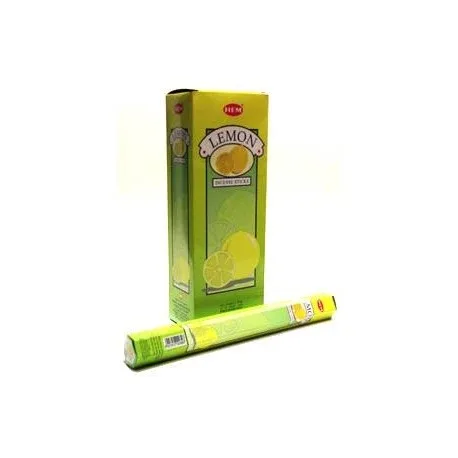 HEM Lemon 9″ Incense Sticks – Hex Box (20g)