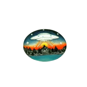 4.75" UFO Round Polyresin Incense Burner