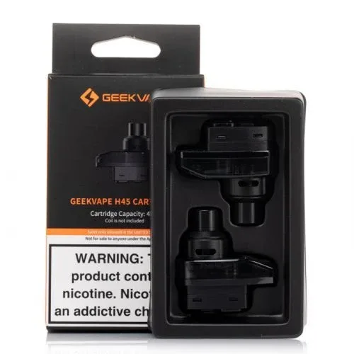 H45 Replacement Cartridge Pod (2/pk) | Geek Vape | 4ml | Black (Final Closeout) - Image 2