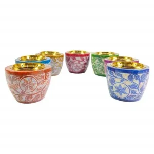 ZenN - Leaf & Flower Design w/ Brass Jali Charcoal Burner