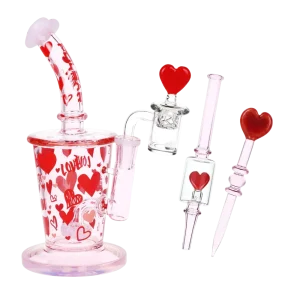 Pulsar - 8.5" Valentine's Love Dab Rig Set