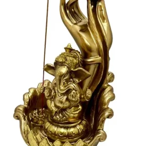 ZenN - Ganesha Hand with Lotus Backflow Incense Burner 5.7x4.1x8.9”