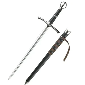 Defender - 23″ Medieval Style Back Circle Head Fantasy Sword