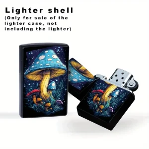 Whimsical Blue Mushroom Aquatic Life Lighter Shell
