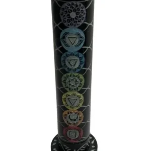 ZenN - Engraved Seven Chakra Symbols & Colours Tower Ash Catcher