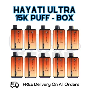 Cola Ice Hayati Pro Ultra 15K Puffs Box Of 10 - £85.99