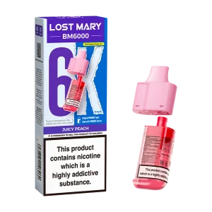 Juicy Peach Lost Mary BM6000 Refill Pack