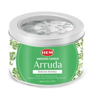 HEM - Arruda Natural Gemstone Soy Wax Smudge Candle